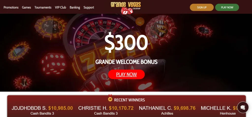 Grande Vegas Casino Daily Free Spin