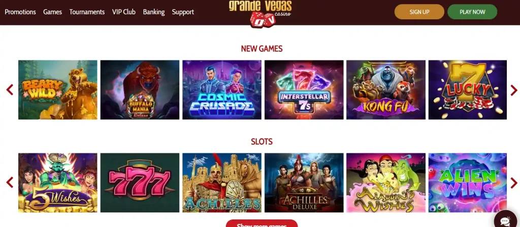 Grande Vegas Casino Free Spins