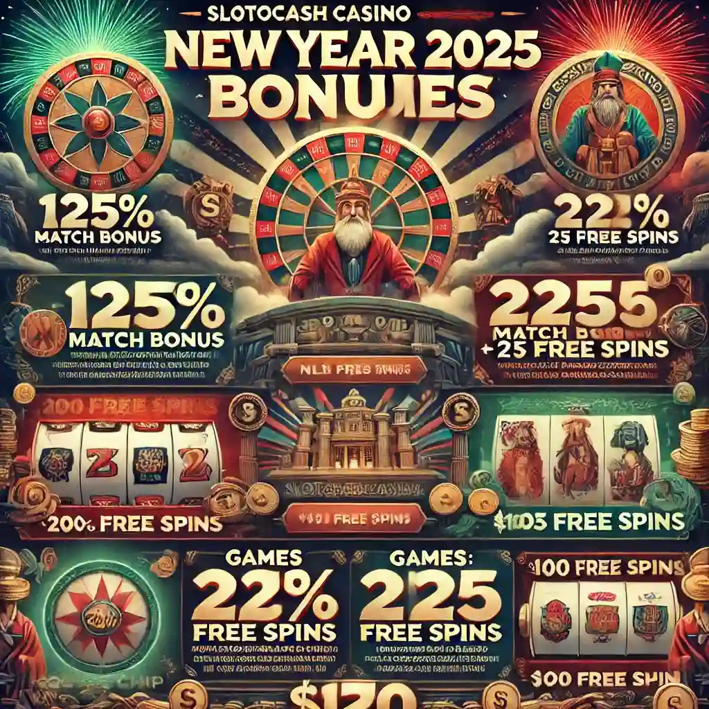 SlotoCash Casino New Year 2025 Bonuses